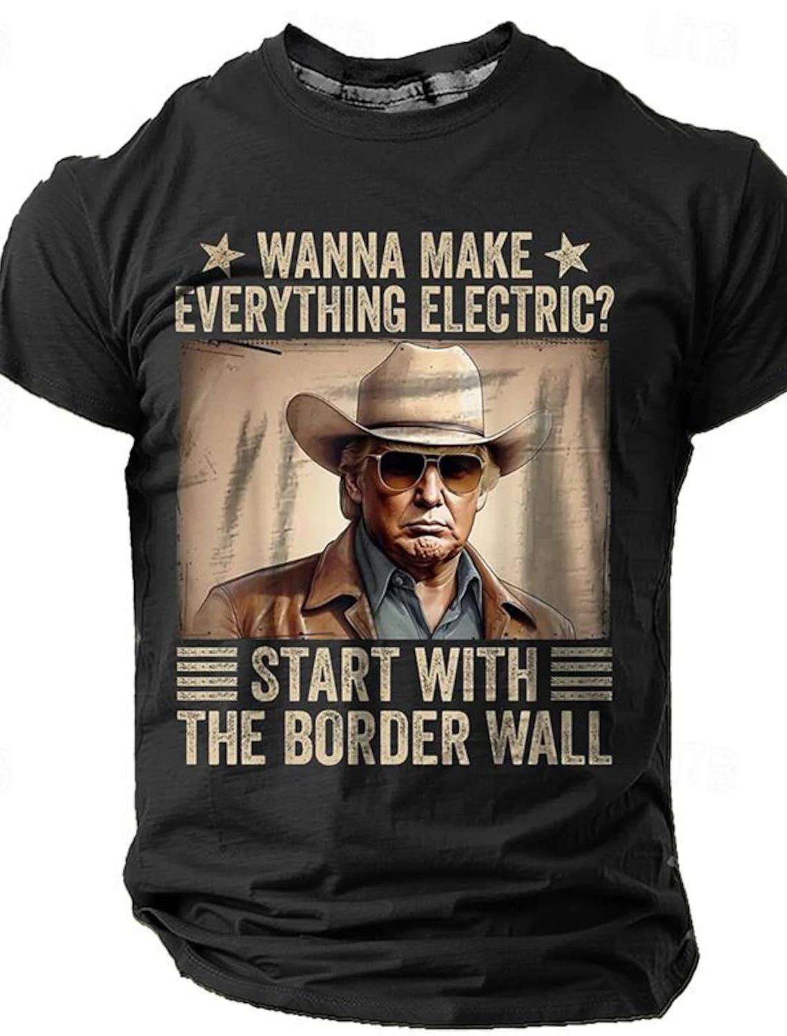 Men s Retro Western Denim 3D Printed T-Shirt Personality Street Men s T-Shirt Fitness Oversized T-Shirt Outdoor Fashion T-Shirt XXS