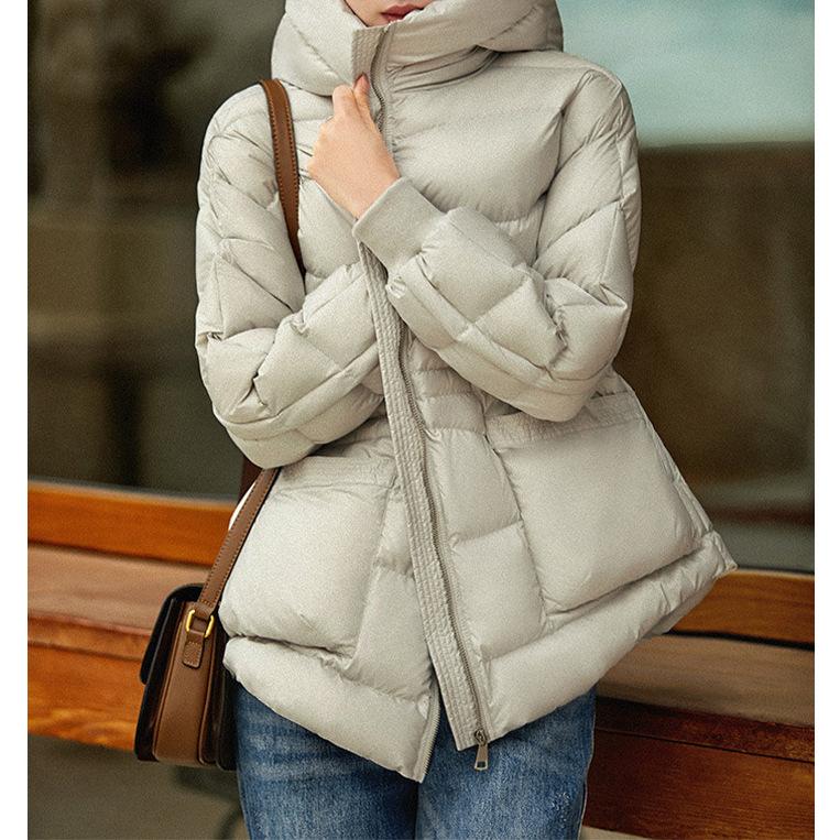 High-end Maillard white goose down bread clothes, goose down clothes Pinghu down jackets women's clothing, short niche women's winter