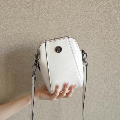 Women's 2024 Genuine Leather Mini Mobile Phone Messenger Bag