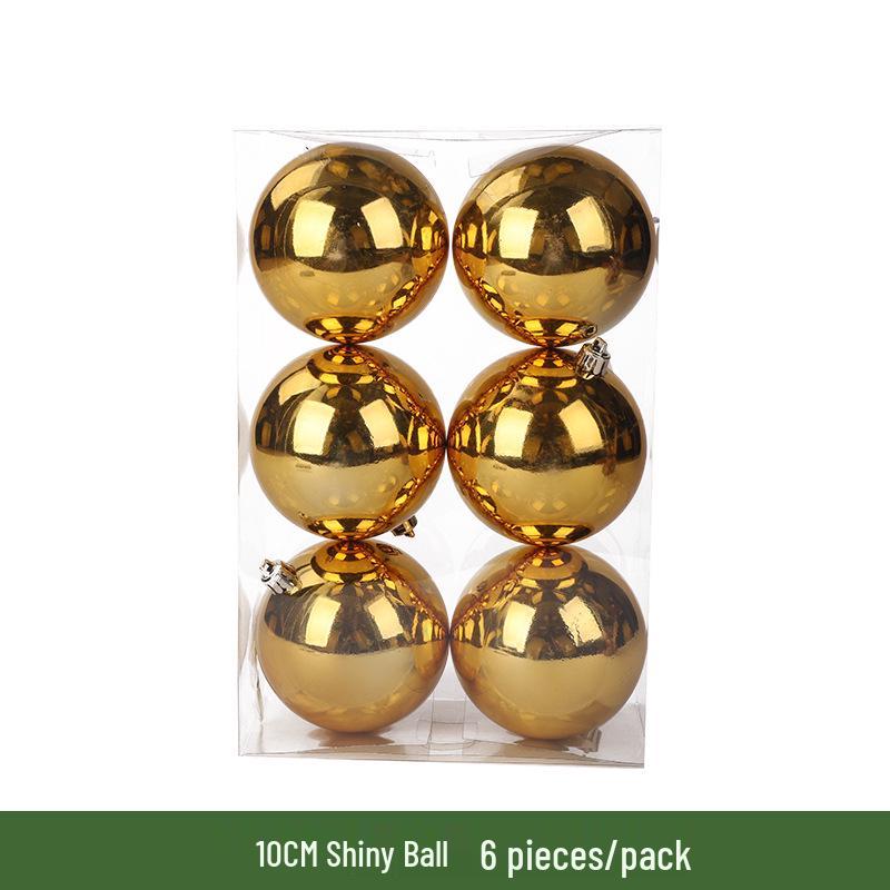 Christmas Tree Decorations: 3-10cm Electroplated Golden Plastic Balls