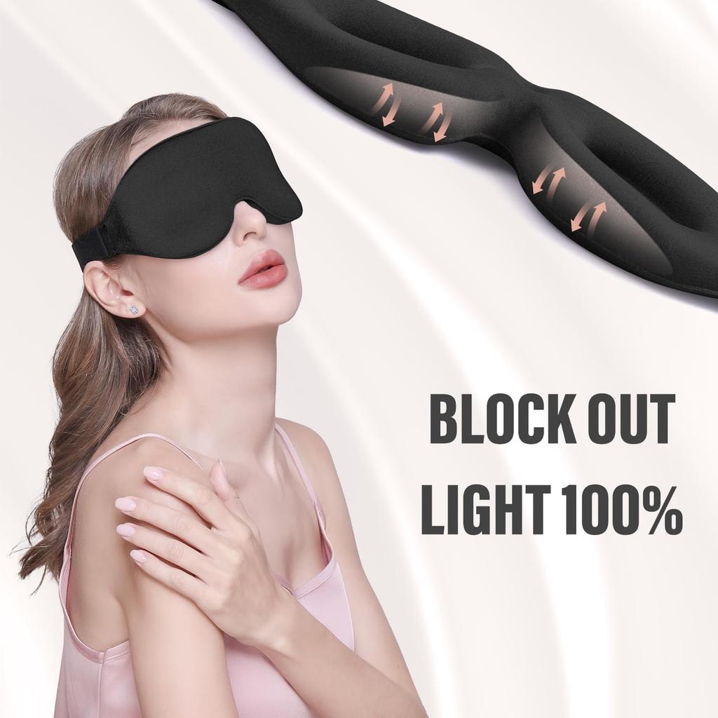 Durable And Safe Sleeping 3D Eye Mask Adjustable Suitable For Men Women Soft Breathable And Relaxing Zero Pressure Night Blindfold