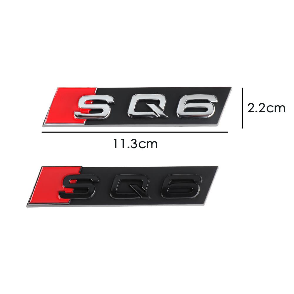 3D ABS Car Hood Front Grille Emblem Decoration Sticker Badge Logo For Audi SQ3 SQ4 SQ5 SQ6 SQ7 SQ8 Auto Styling Refit Accessorie