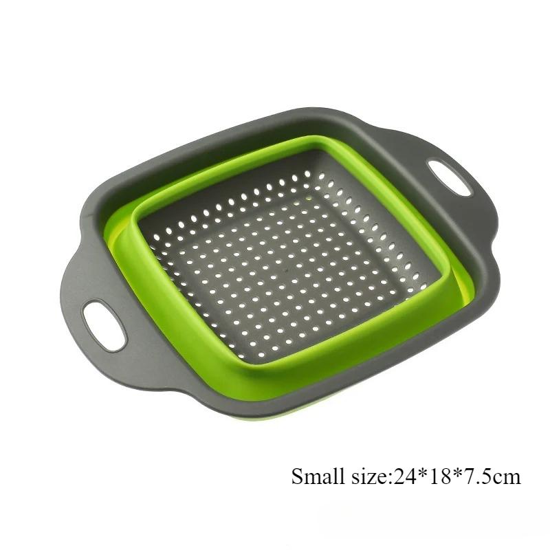 1-2pc Foldable Vegetable Washing Basket Vegetable Fruit Filter Portable Colander Collapsible Drainer Kitchen Accessories Gadgets