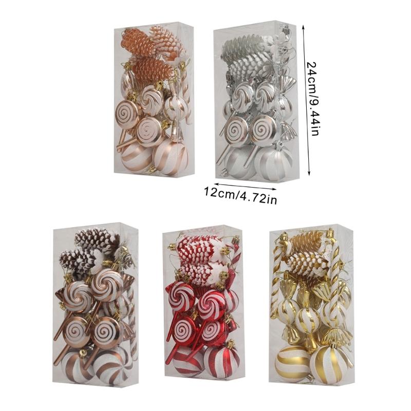 Christmas Tree Baubles Ornament Stylish Christmas Tree Hanging Pendant Baubles Decorations for Holiday Ornament