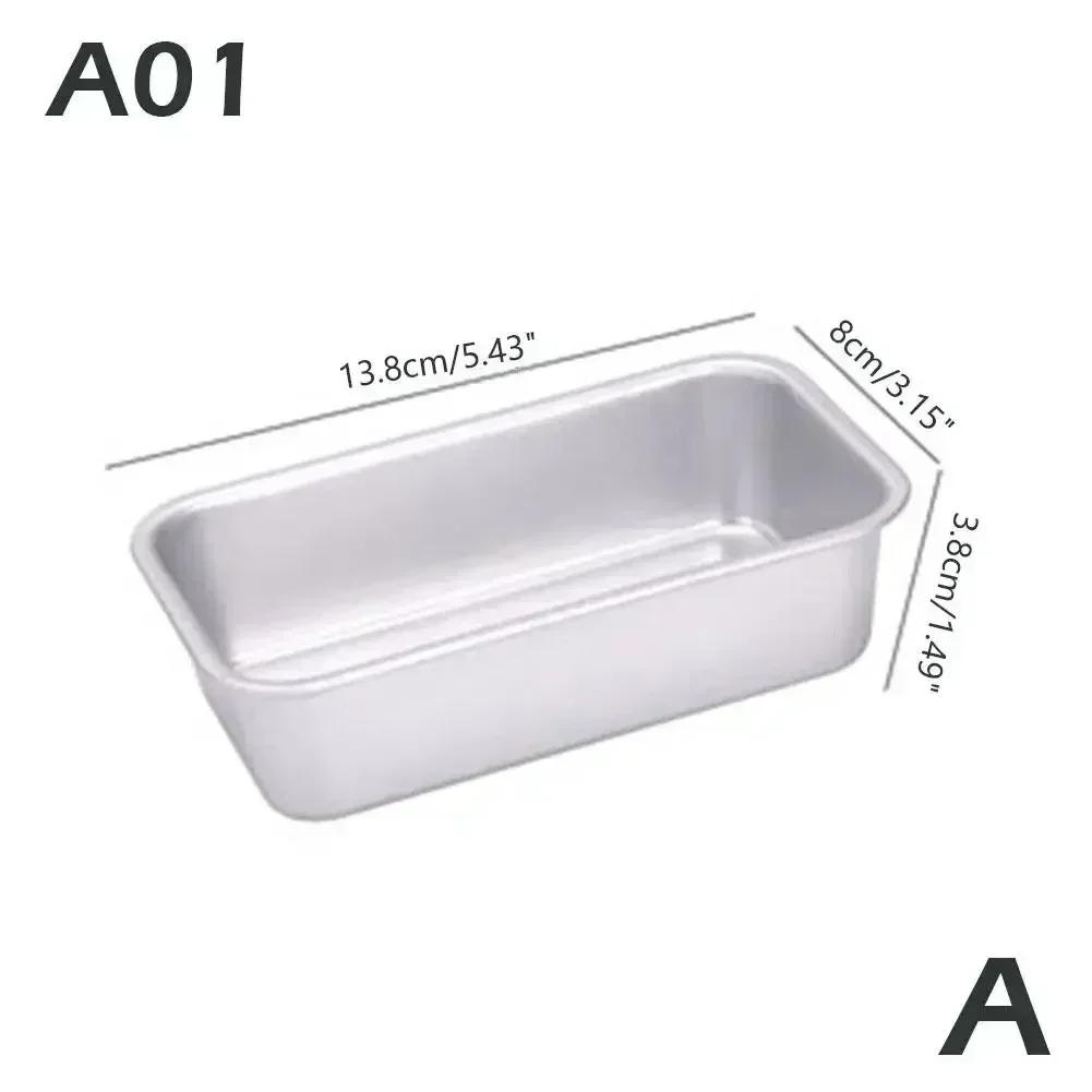Aluminum Alloy Rectangular Bread Mold Non-Stick Cake Pan Mini Toast Mold Cake Baking Tray Loaf Pan Kitchen Baking Tools Bakeware