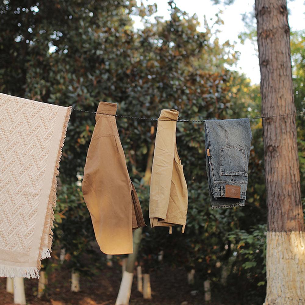 3 Meters Hanger-free Reflective Windproof Adjustable Portable Storage Rope Outdoor Bead-type Cothesline for Outdoor Camping