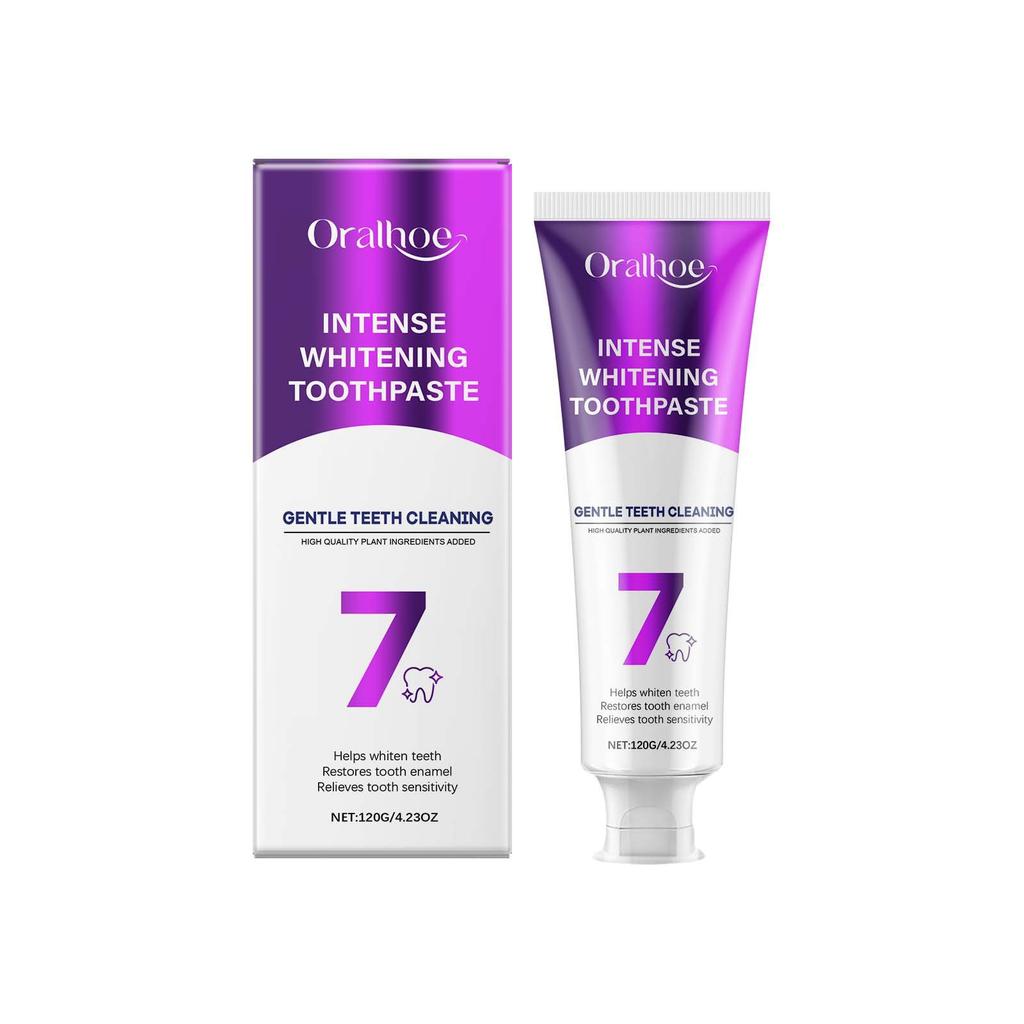 ORALHOE Teeth Stain Removal Toothpaste, Daily Care for Teeth Cleaning & Whitening, Fresh Mint, 100g