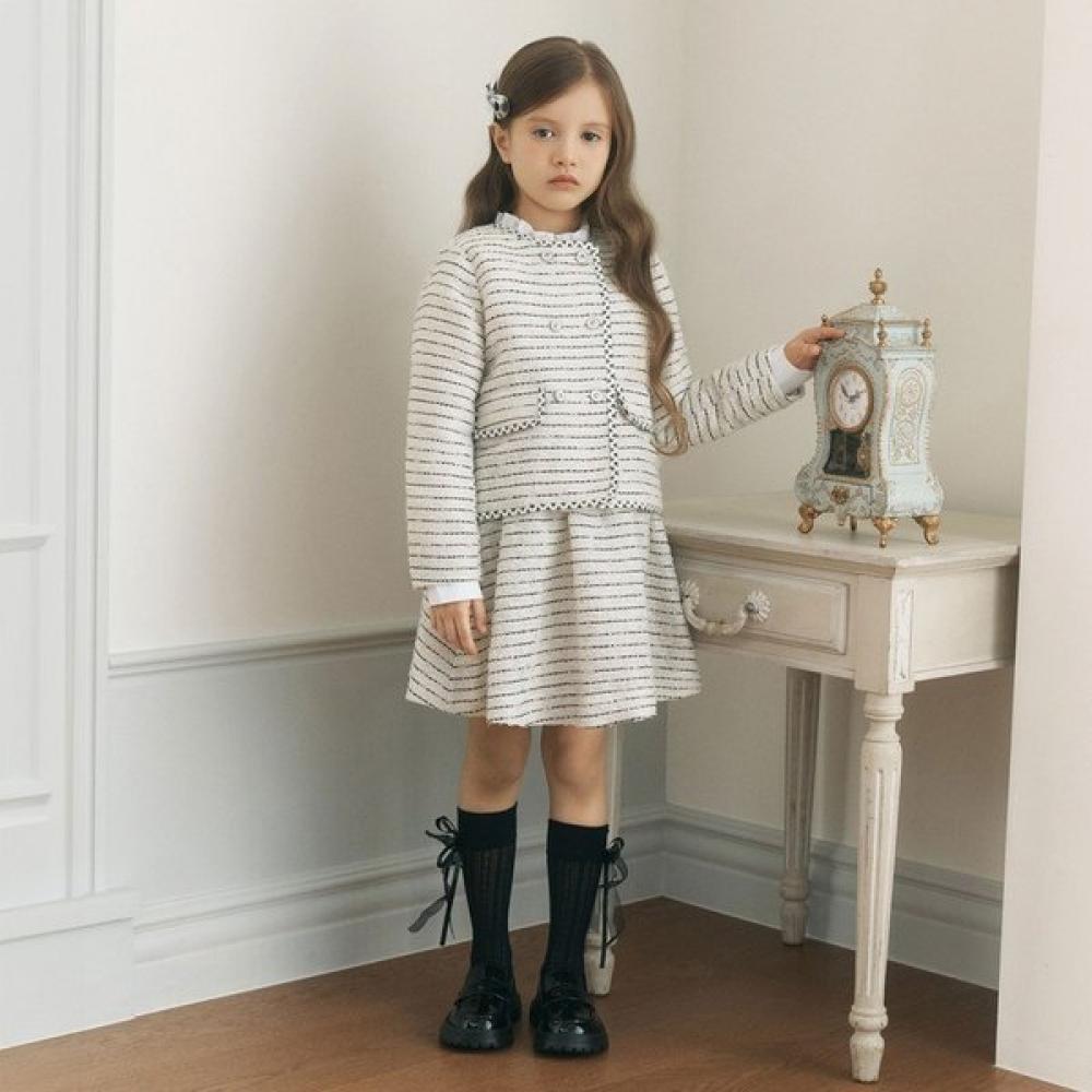 Rougefee Striped Tweed Sk  76119 430 01 IVORY/145