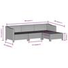 8 Piece Garden Lounge Set with Cushions Grey Poly Rattan