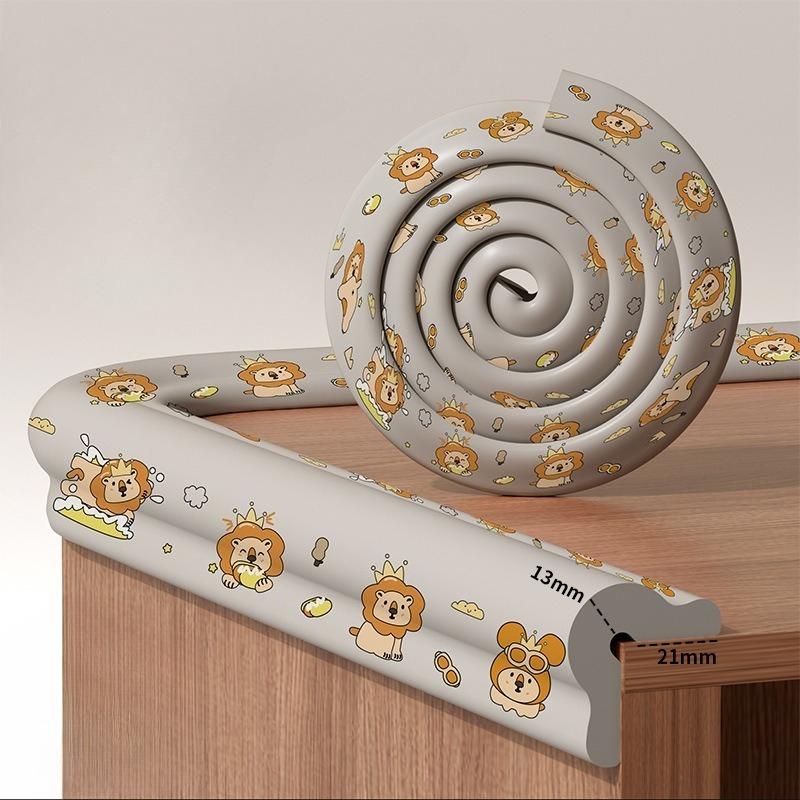 

2m Desk Edge Guard Strip Lion&Rabbit Pattern Baby Safety Wall Corner Protector Soft Thickend Anti Collision Cushion for Children