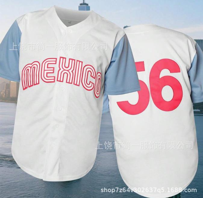 Sports Baseball Uniform Short Sleeve Cardigan Letter Print Men's and Women's Game Training Uniform T-Shirt Game Top
