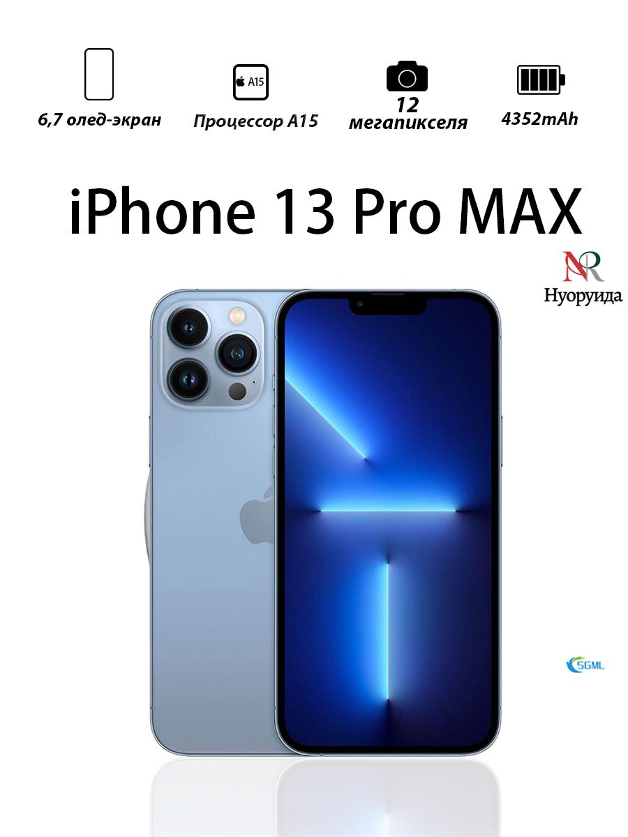 

Смартфон Apple iPhone 13 Pro Max версии для США поддерживает одну SIM-карту + eSIM 128GB синий