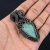Attractive Amazonite Gemstone Pure Copper Wire Wrapped Handmade Pendant Jewelry For Gift