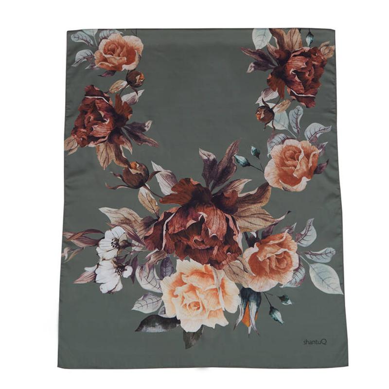 

Женская шаль из твила Gardenia Khaki 85x190 разноцветный