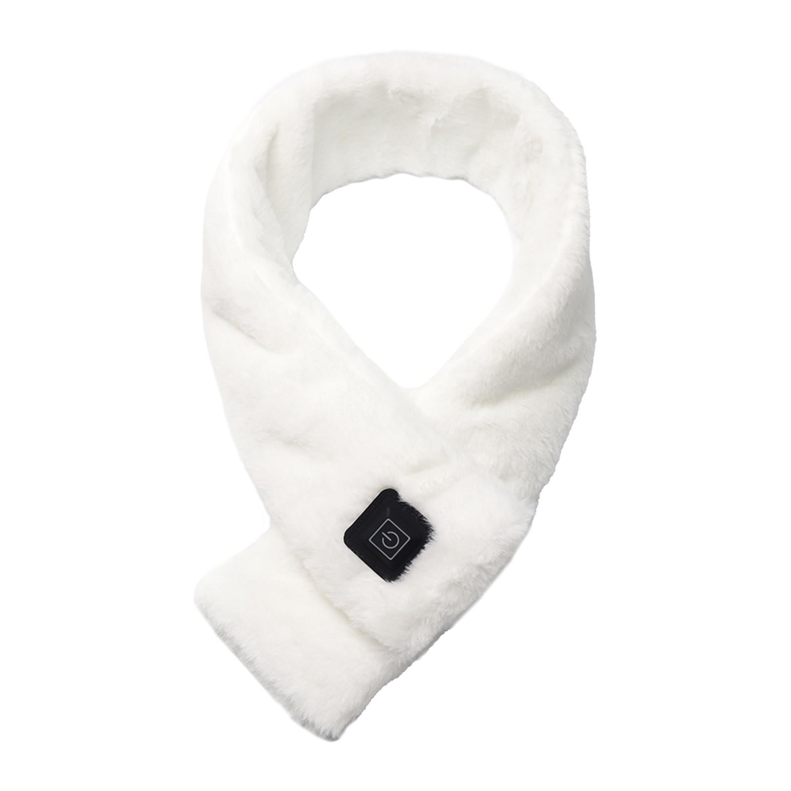 

Теплый И Шарф Электрический Шарф с Подогревом Шейный Холодостойкий Шарф One Size белый