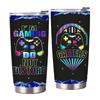 20oz Stainless Steel Gaming Mug with Lid Gamer Tumbler Cup Travel Mug for Teen Boy Son Dad Birthday Christmas Present