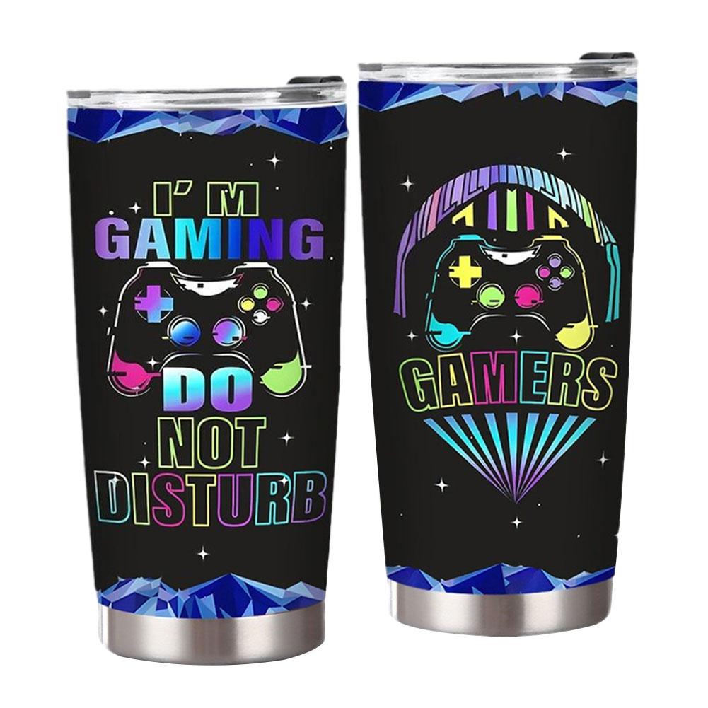 20oz Stainless Steel Gaming Mug with Lid Gamer Tumbler Cup Travel Mug for Teen Boy Son Dad Birthday Christmas Present