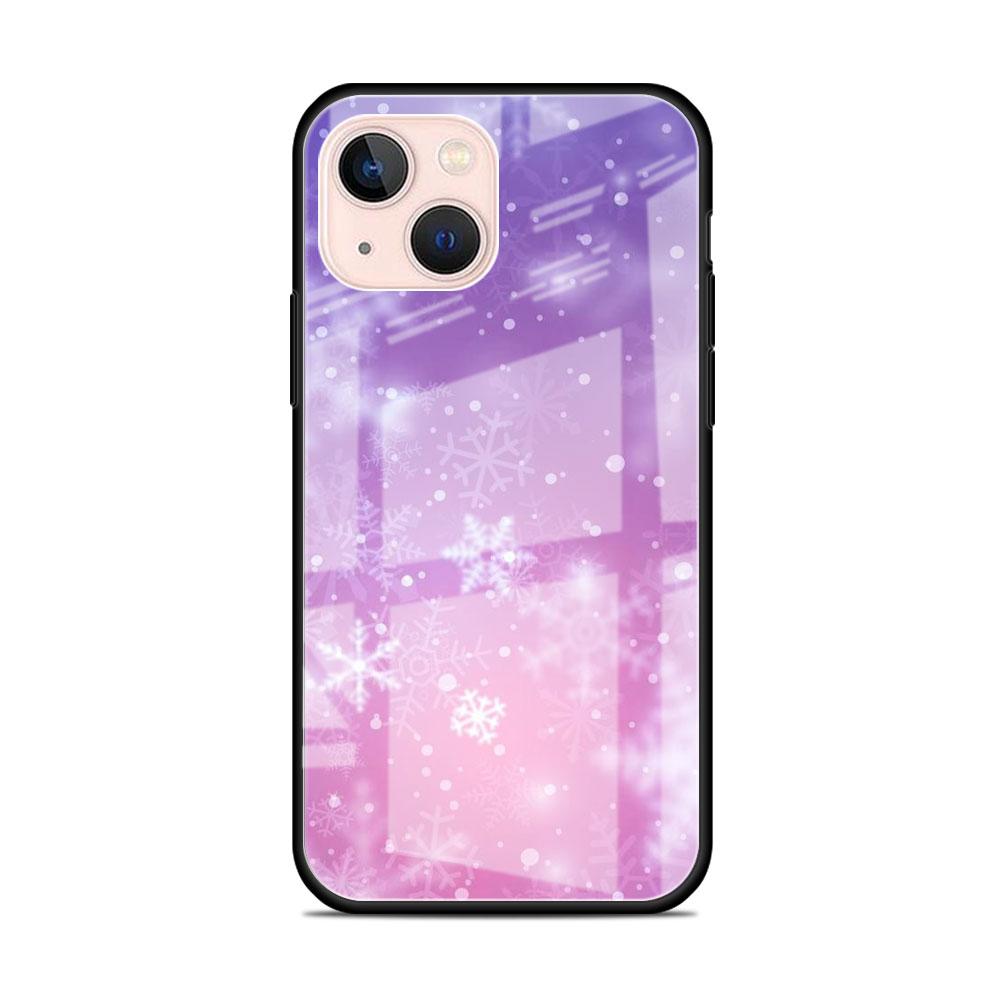 

Glass Case For Apple iPhone 14 11 13 12 Pro 7 XR X XS Max 8 6 6s Plus SE 2022 13Pro Phone Tampa Christmas Snowflake Snow iPhone 7Plus(8 Plus)