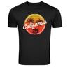 California Santa Monica Los Angeles West Coast Surf Graphic T-Shirt