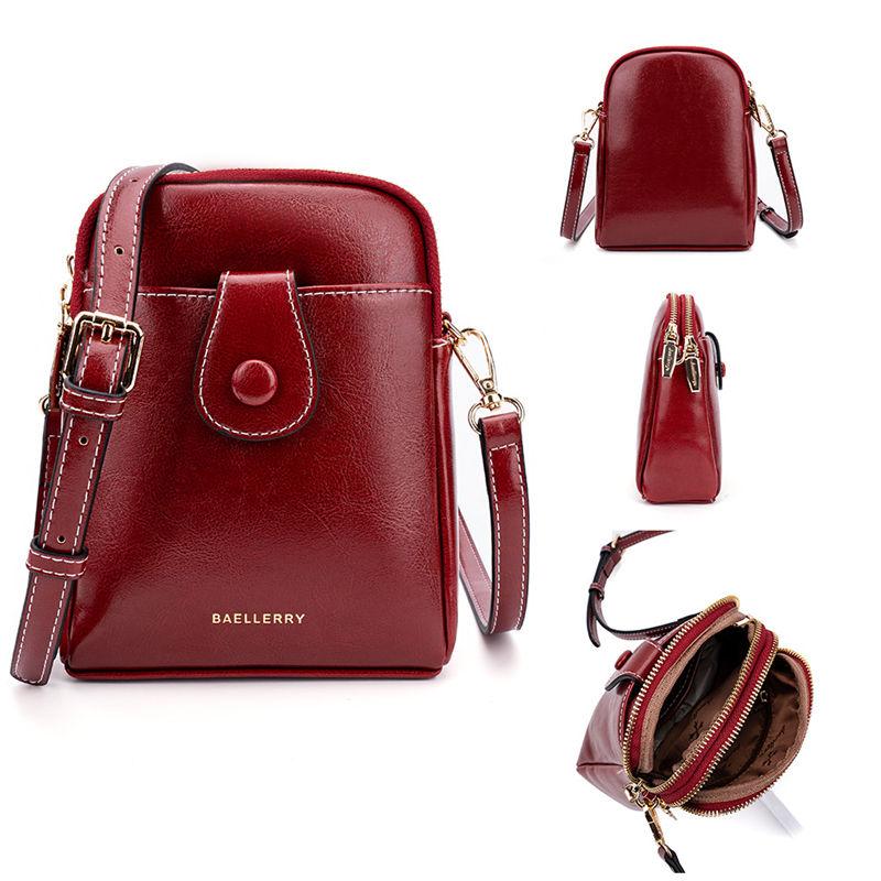 Baellerry Women Fashion Shoulder Bags Classic Design PU Leather Crossbody Bag Zipper Phone Pack Purse GZW