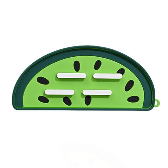 Topfdeckelhalter Wassermelonenform Küchenhelfer Hitzebeständige Silikon-Topfunterlage Mehrzweck-Isolierung Topfabdeckung Rutschfest