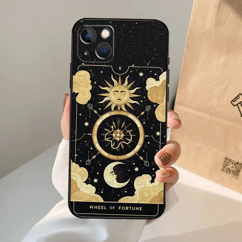 Astrology Tarot Cards Case For iPhone 16 15 14 13 12 11 Pro Max XS XR X Plus 12 13 Mini Bumper Back Cover