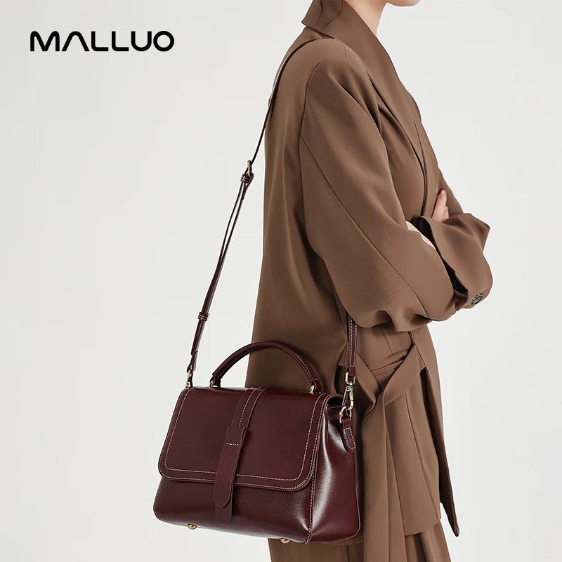 Women Natural Cow Leather Shoulder Bag Ladies Retro Commuting Durable Cowhide Bags Female Luxury Designer Handbags for Lady New