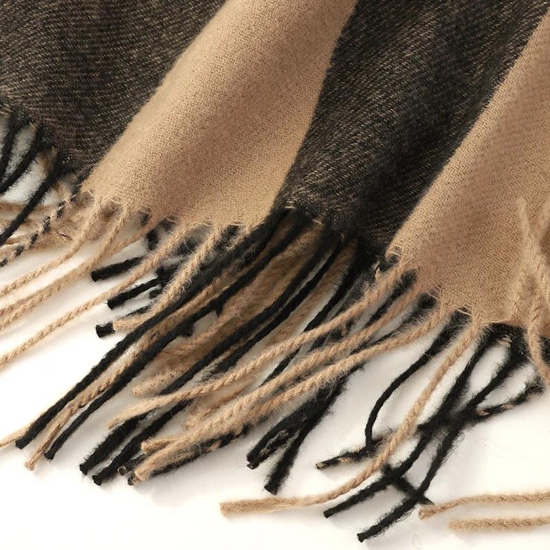 Luxury Design Plaid Cashmere Scarf For Women Winter Warm Shawl Wrap Pashmina Bufanda Thick Blanket Poncho Echarpe Bandana