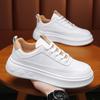 2025 spring new men's shoes breathable trend versatile board shoes inner height increase platform casual shoes sports white shoes men