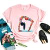 Funny Tshirt Girls Floral Yoga Butterfly Print Pink T Shirt Unisex Meditation Tshirt Femme Aesthetic Clothes Funny Tshirt Female