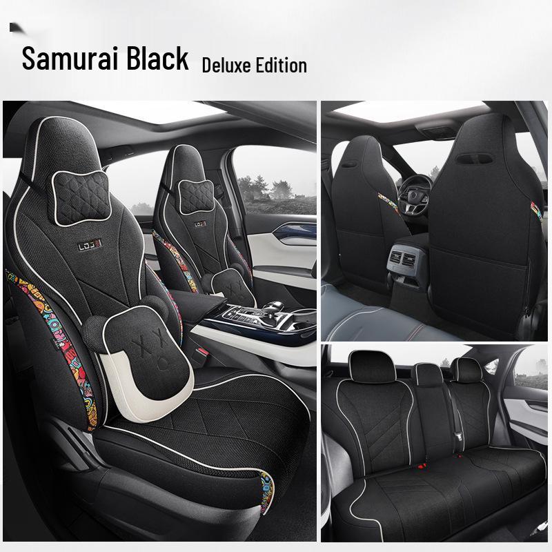 BYD Qin Plus All-Season Linen Cartoon Car Seat Cover