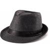 Vintage Curled Edge Gentleman Straw Hat Men's Ladies Outdoor Beach Sun Hat Summer Top Hat British Jazz Hat