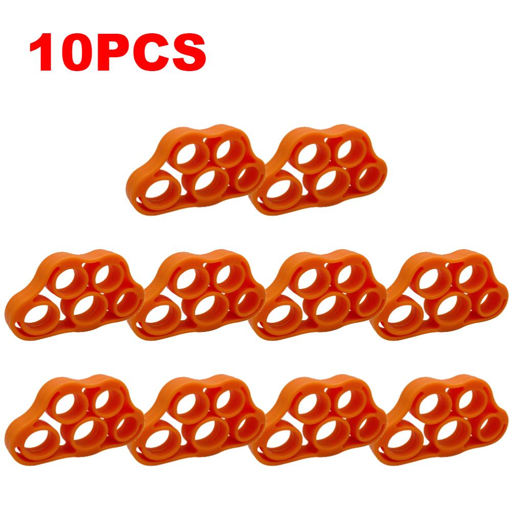 10-40PCS Silicone Finger Gripper 5 Fingers Strengthener Trainer Elastic Wrist Stretcher Finger Expander For Fitness Training New