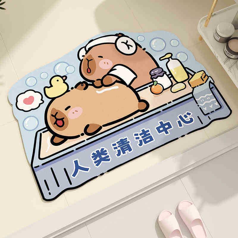 Cartoon Diatom Absorbent Anti-Slip Mat for Bathroom, Kitchen, Door, or Toilet