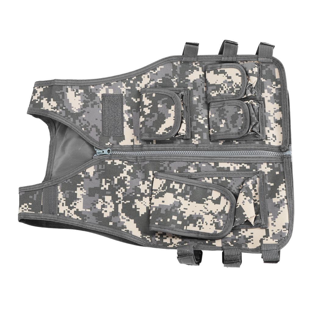 Kids Outdoor Vest Children Camouflage Jacket Vest with Pockets for Games Training L 48cm 18.9in