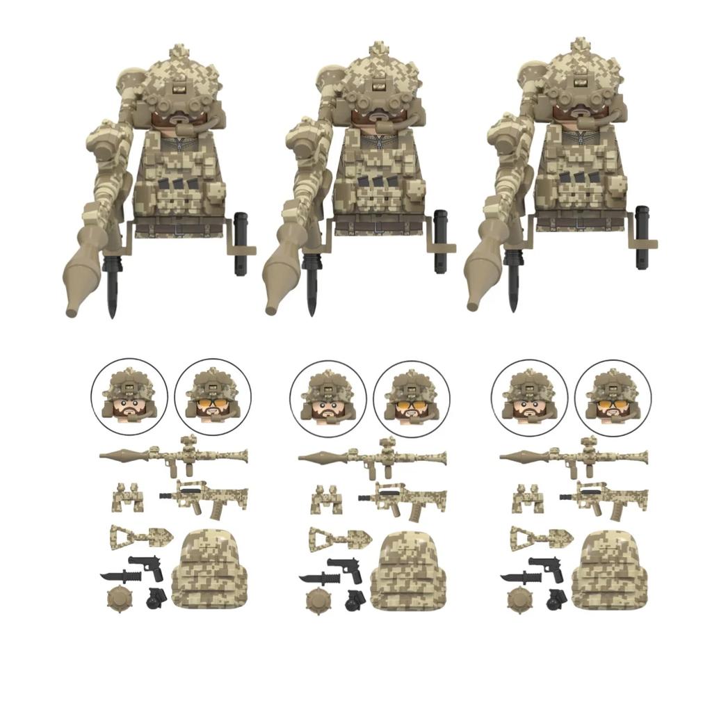 Spezialeinheiten Mini-Baustein Action-Figur SEAL Moderne Soldaten Spezialeinheit KSKSSSO Baustein Handgefertigt, Modellspielzeug