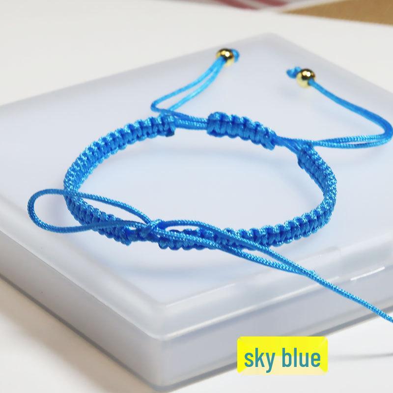 Handmade Agate Engraved Ethnic Children's Bracelet with Square Knot and Family Names