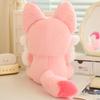 Myth Fairy Fox Plush Toy Stuffed Dragon Horn Pink Foxes Plushie for Kids Birthday Gift for Girl Hug Cushion Throw Pillow