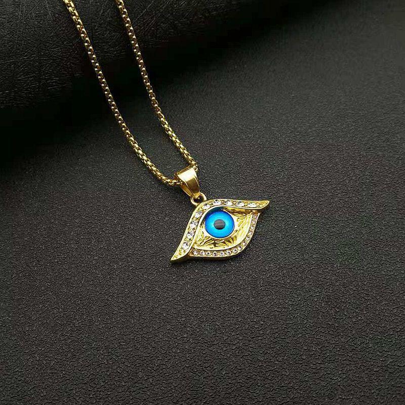 

Europe, America, Jewelry, Gold-plated Diamonds, Turkish Blue Eye Pendant Necklace 2026 60CM