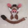 Pig Costume Set Pig Ears Tail Bowtie Tutus Animal Fancy Costume Kit Accessories
