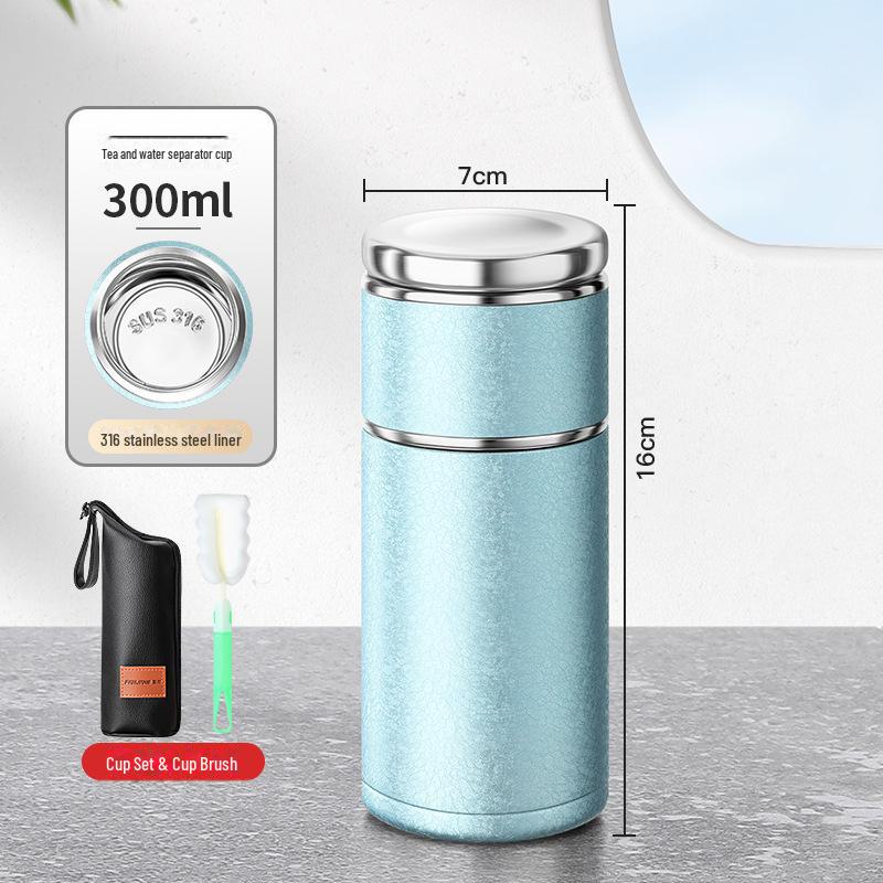 Compact 316 Stainless Steel Tea Infuser Thermos Cup - Portable Water Separation Design for Men and Women, Perfect Gift