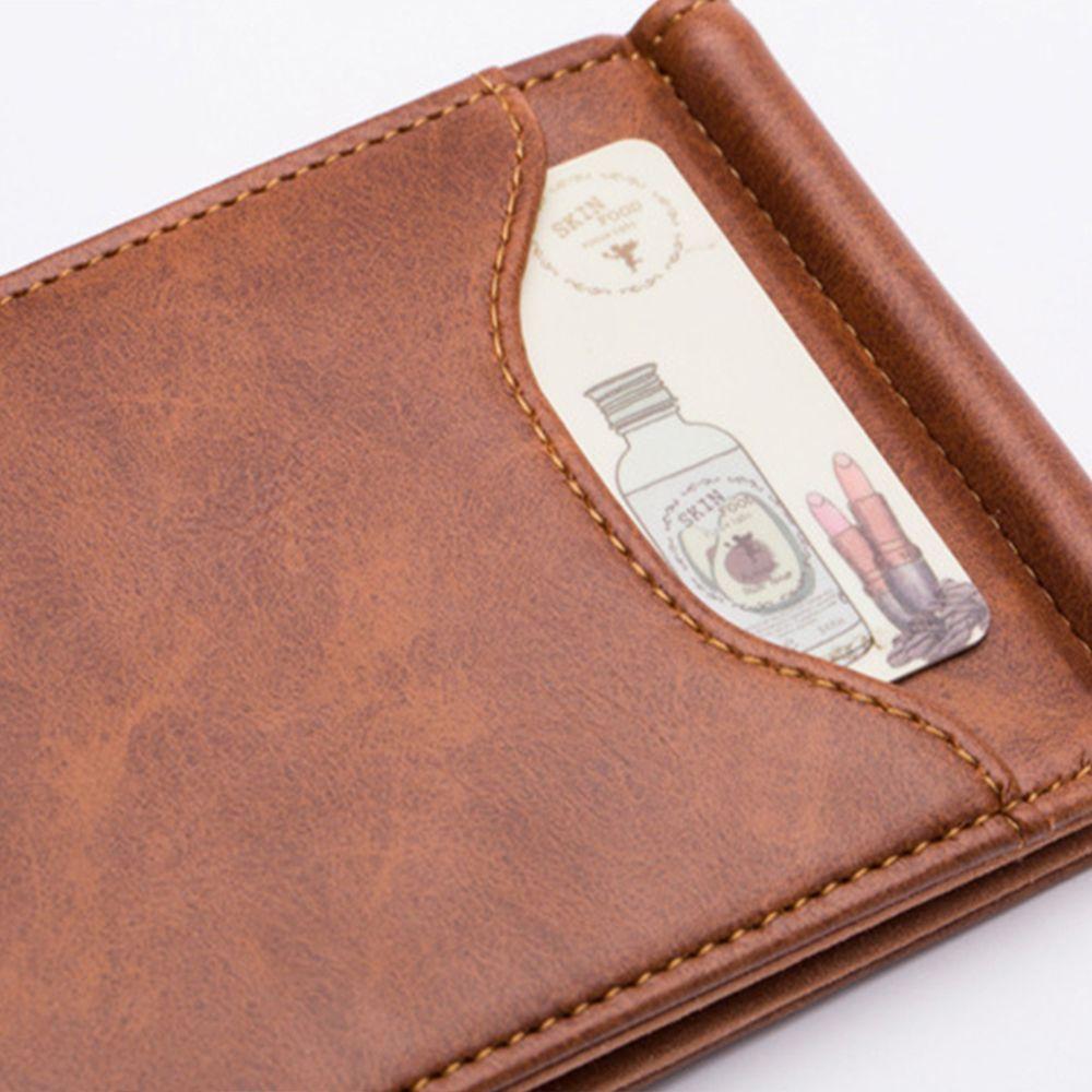 Buckle PU Leather Men Bag Card Bag Money Clips ID Credit Wallet Money Bag