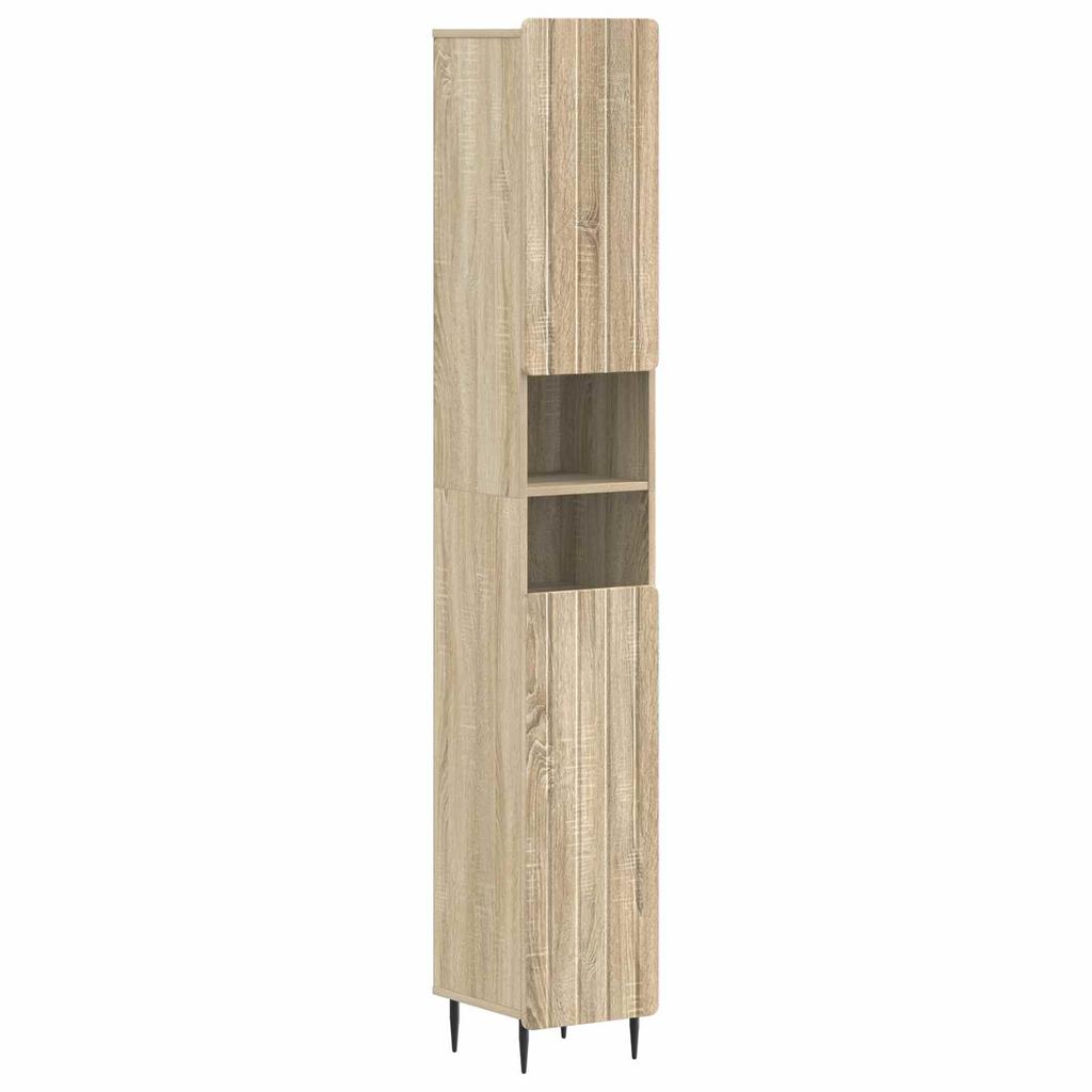 Bathroom Cabinet with Open Shelf ZWOLLE Sonoma Oak