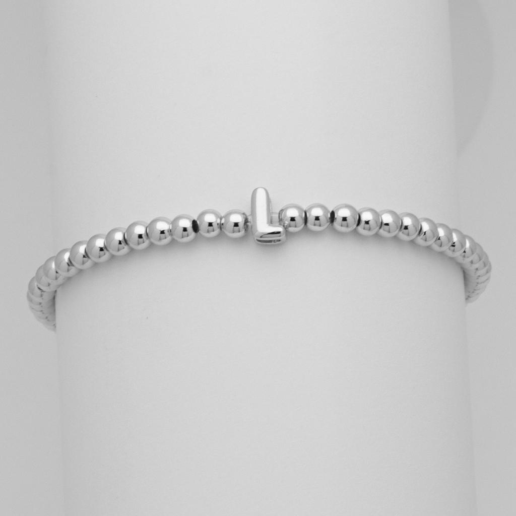 26 English Names White Gold Balloon Bubble Letter Bead Bead Bracelet Bracelet