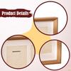 Double Medals Display Case Box Gifts Tabletop Decor Collectible Photo Frame Wood for Patches Runners