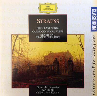 CD JANOWITZ,BAVARIAN RSO; BOHM - Strauss;the Four Last Songs  4364672 Deutsche Grammo 1994 Germany Classical Used