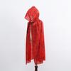 Funny Halloween Death Cloak with Cap Plaid Spider Web Cape  Hallowmas