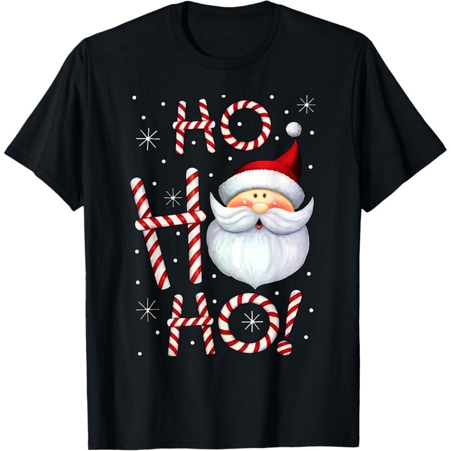 

Christmas Santa Claus Candy Cane T-Shirt by Christmas Santa Claus Candy Cane for Unisex-Adults & Kids, Black, Small, Short Sleeve XXXXXL