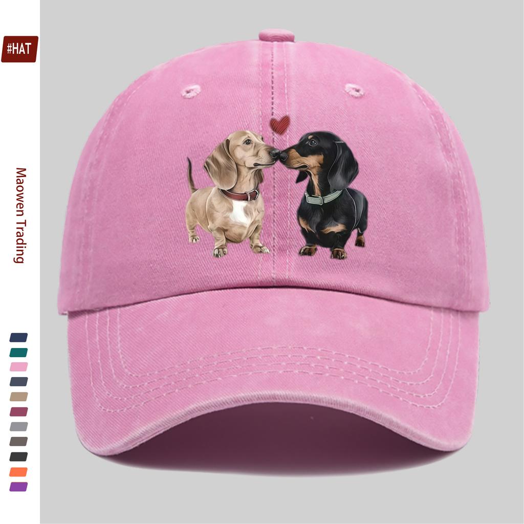 Gorra de Béisbol Estampada con Patrón de Corazón y Perro con Lindo Diseño de Mascota Sombrero para el Sol Cómodo y Ligero Correa Ajustable Fashio