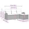 Garden Sofa Set Brown Poly Rattan